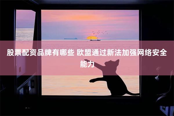 股票配资品牌有哪些 欧盟通过新法加强网络安全能力