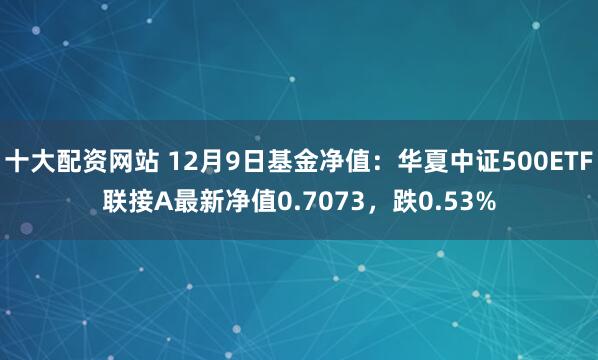 十大配资网站 12月9日基金净值：华夏中证500ETF联接A最新净值0.7073，跌0.53%